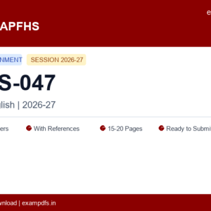IGNOU MEDS-047 Solved Assignment 2026-27 English